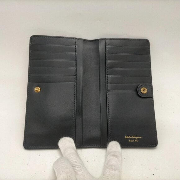 Salvatore Ferragamo Long Wallet Black PVC 400-082425 - Picture 5 of 9